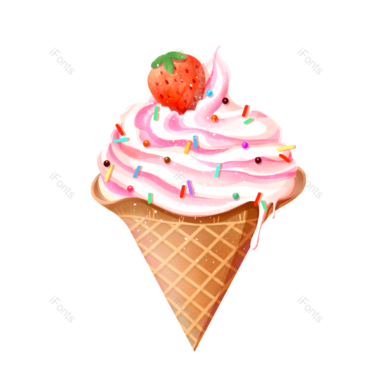 夏天图片,美食元素,草莓PNG,冷饮免抠素材